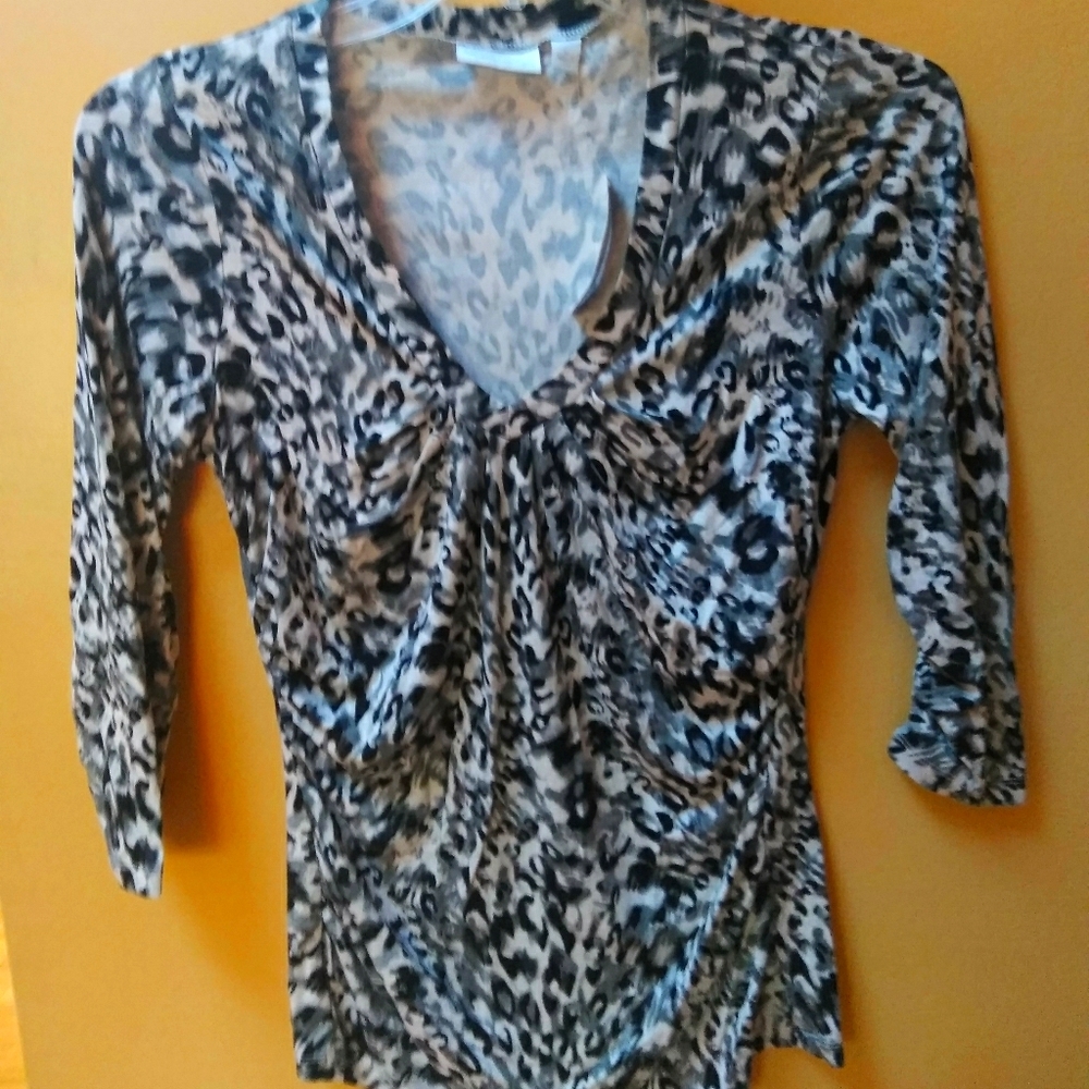 NY & Company Animal Print Top